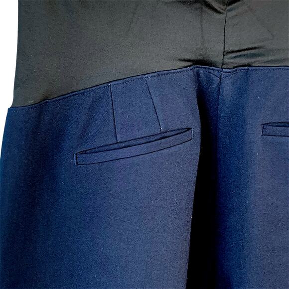 Ann Taylor Loft Maternity Straight Leg Trouser Dress Pants Size 10 Navy Stretch - Picture 8 of 15